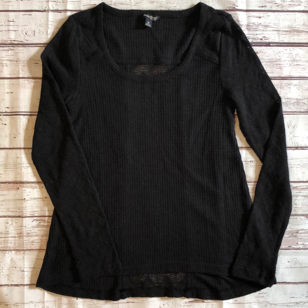 Lucky Brand hi lo lace sleeve sweater